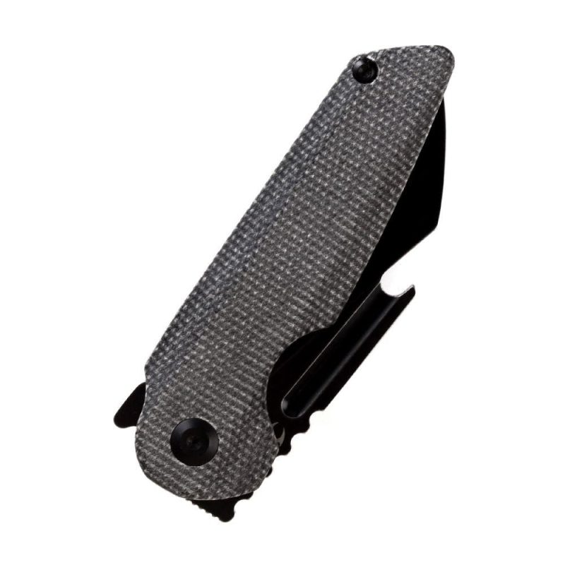 Rafe Flipper Knife Black Micarta Handle (2.6” CPM-S35VN Blade) 4T5 Design-K2048A2 Black | Folding Pocket Knives