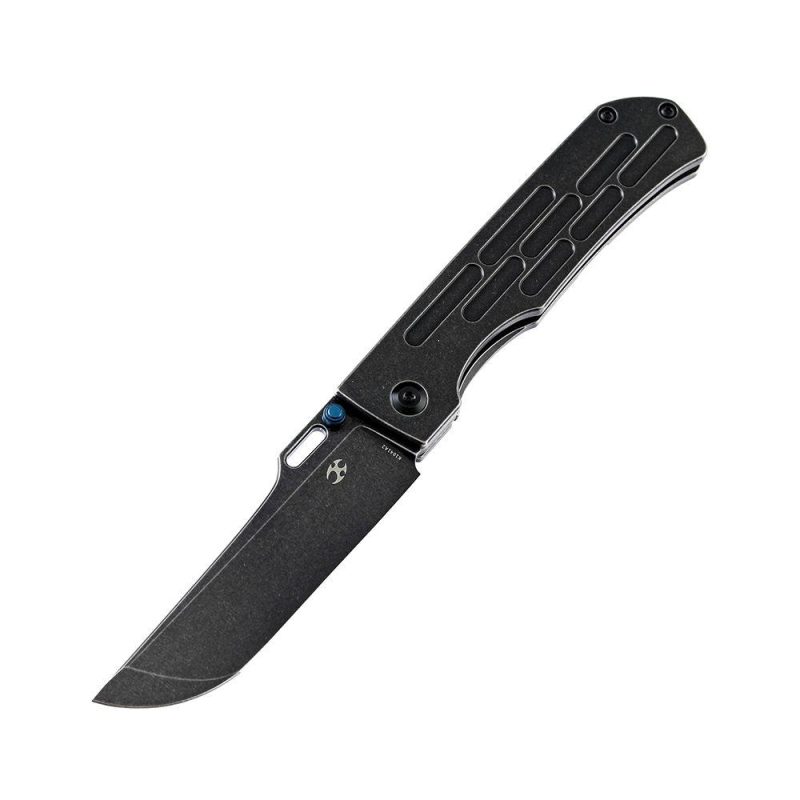 Reedus K1041A1 Black TiCn Coated and Stonewashed CPM-S35V Black TiCn Coated and Stonewashed Titanium with D.O.C.K. Design Black | Folding Pocket Knives