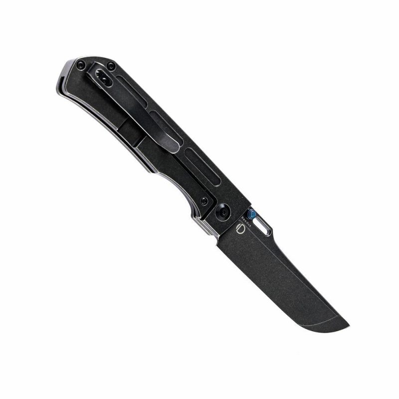 Reedus K1041A1 Black TiCn Coated and Stonewashed CPM-S35V Black TiCn Coated and Stonewashed Titanium with D.O.C.K. Design Black | Folding Pocket Knives