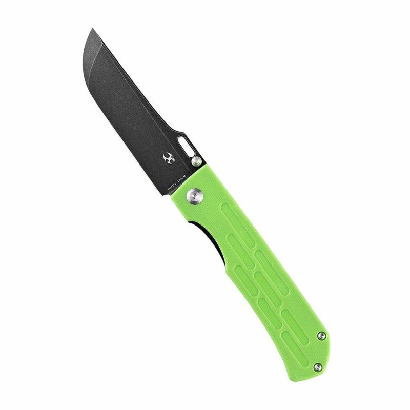 Reedus T1041A1 Black TiCn Coated and Stonewashed 154CM Blade Grass Green G10 Handle with D.O.C.K. Design Grass Green | Folding Pocket Knives