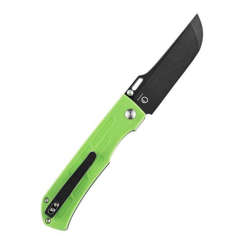 Reedus T1041A1 Black TiCn Coated and Stonewashed 154CM Blade Grass Green G10 Handle with D.O.C.K. Design Grass Green | Folding Pocket Knives