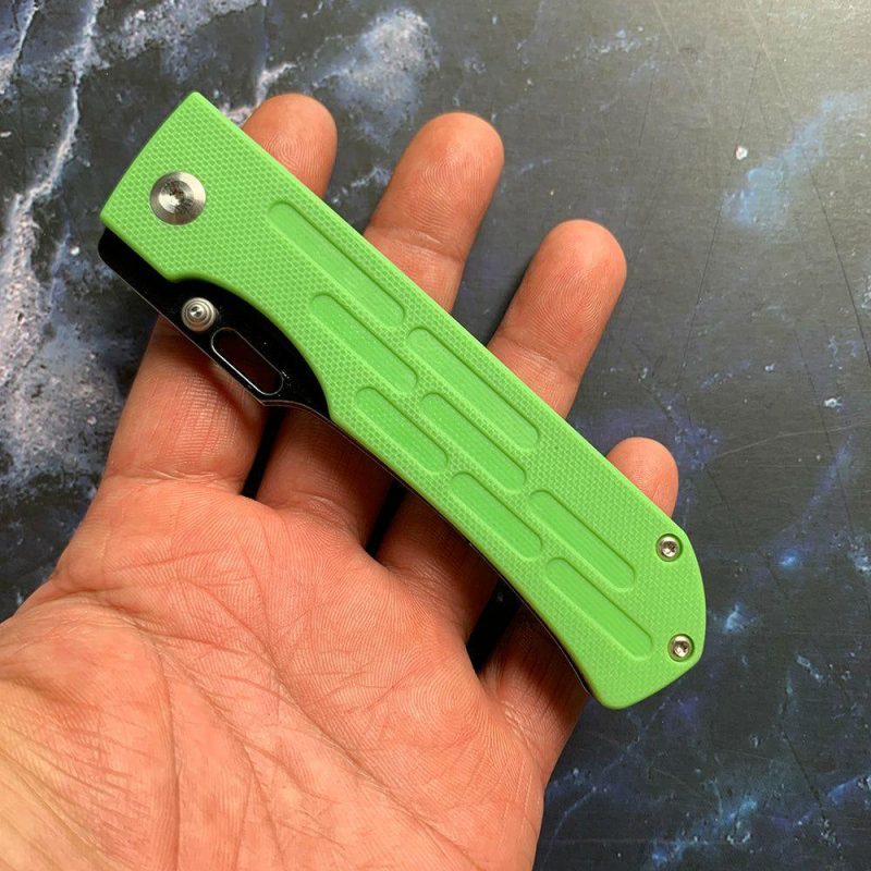 Reedus T1041A1 Black TiCn Coated and Stonewashed 154CM Blade Grass Green G10 Handle with D.O.C.K. Design Grass Green | Folding Pocket Knives