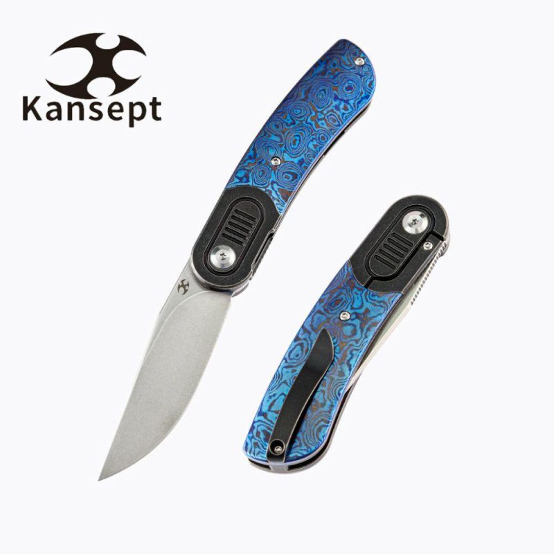 Reverie K2025A4 Black anodized Titanium Bolster + Timascus Scales Handle CPM-S35VN Blade with Justin Lundquist Design Black | Folding Pocket Knives