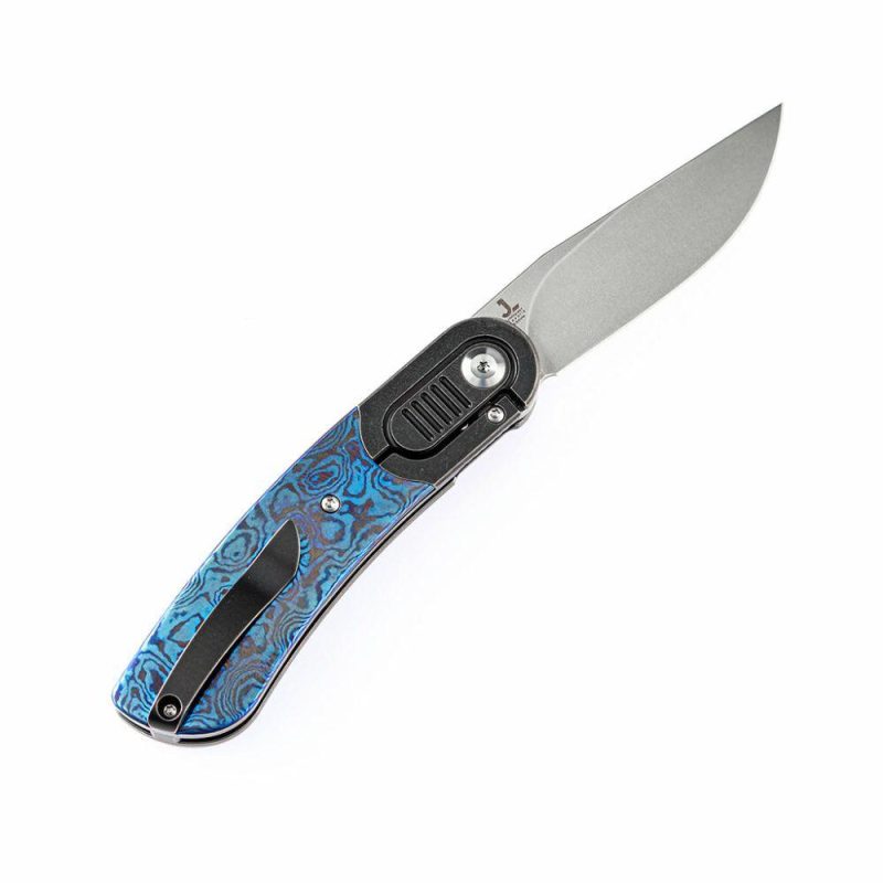 Reverie K2025A4 Black anodized Titanium Bolster + Timascus Scales Handle CPM-S35VN Blade with Justin Lundquist Design Black | Folding Pocket Knives