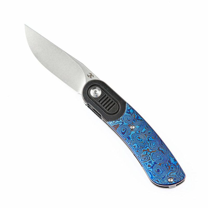 Reverie K2025A4 Black anodized Titanium Bolster + Timascus Scales Handle CPM-S35VN Blade with Justin Lundquist Design Black | Folding Pocket Knives