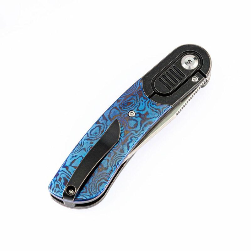 Reverie K2025A4 Black anodized Titanium Bolster + Timascus Scales Handle CPM-S35VN Blade with Justin Lundquist Design Black | Folding Pocket Knives