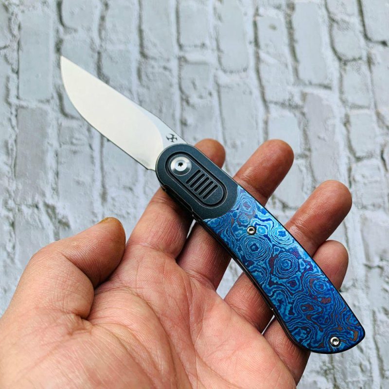 Reverie K2025A4 Black anodized Titanium Bolster + Timascus Scales Handle CPM-S35VN Blade with Justin Lundquist Design Black | Folding Pocket Knives