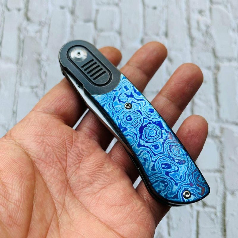 Reverie K2025A4 Black anodized Titanium Bolster + Timascus Scales Handle CPM-S35VN Blade with Justin Lundquist Design Black | Folding Pocket Knives