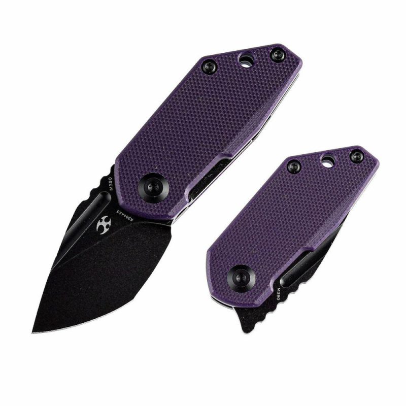 RIO Flipper Knife Purple G10 Handle (1.56” M390 Blade)4T5 Design-K3044A5 | Folding Pocket Knives