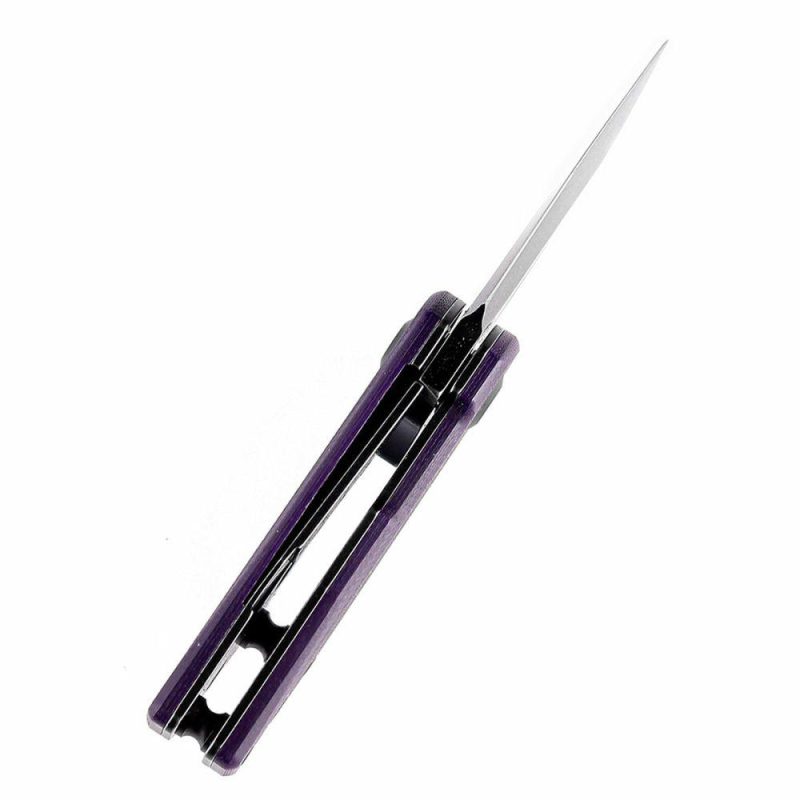 RIO Flipper Knife Purple G10 Handle (1.56” M390 Blade)4T5 Design-K3044A5 | Folding Pocket Knives