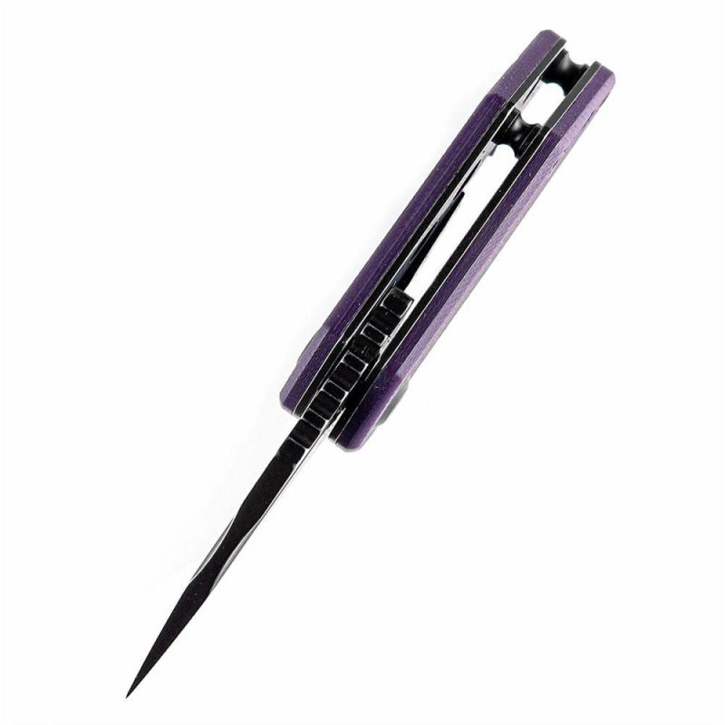 RIO Flipper Knife Purple G10 Handle (1.56” M390 Blade)4T5 Design-K3044A5 | Folding Pocket Knives