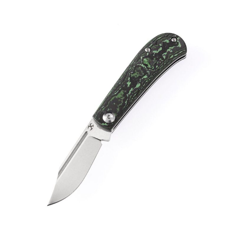 Slip Joint Lock Knife Jungle Wear Carbon Fiber Handle (2.9” CPM-S35VN Blade) Nick Swan Design-K2026S4 Green | Folding Pocket Knives