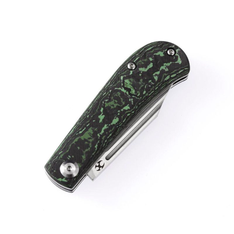 Slip Joint Lock Knife Jungle Wear Carbon Fiber Handle (2.9” CPM-S35VN Blade) Nick Swan Design-K2026S4 Green | Folding Pocket Knives