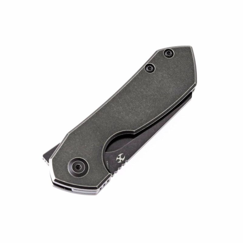 Steller Flipper Knife Black Ti-coated Titanium Handle (2.92”CPM-S35VN Blade) Matt Degnan Design -K2021A2 | Folding Pocket Knives