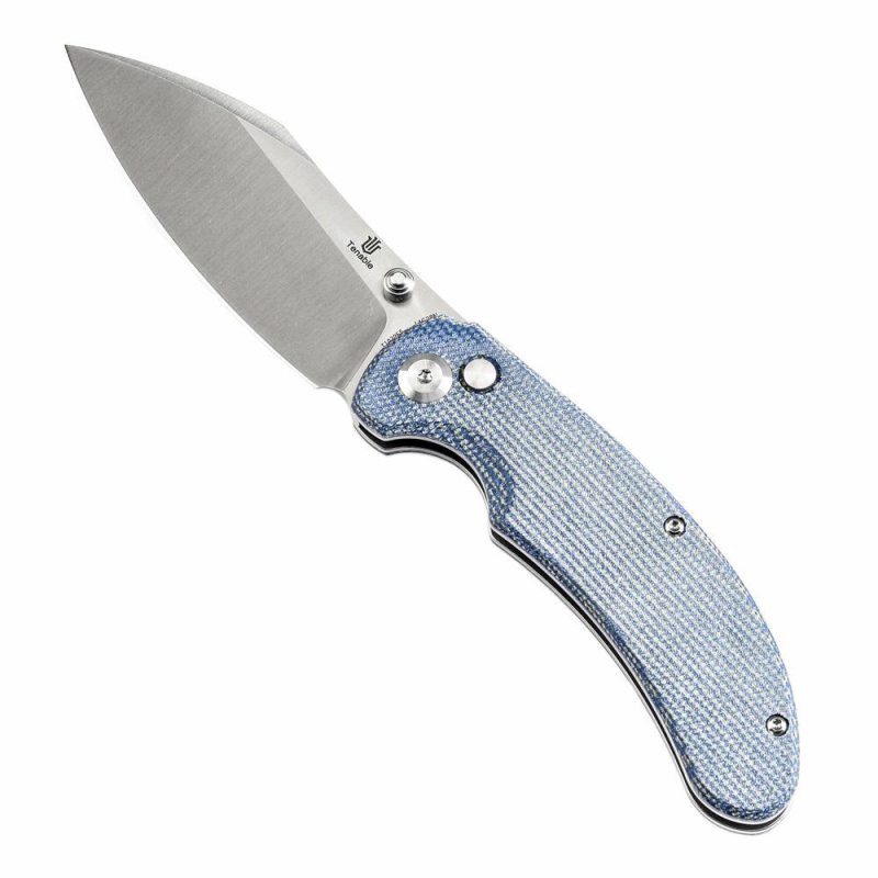 Tenable Nesstreet Folding Knife Blue Micarta Handle(3.58” Satin 14C28N Blade)Karambit Maker Design-T1039F5 Blue | Folding Pocket Knives