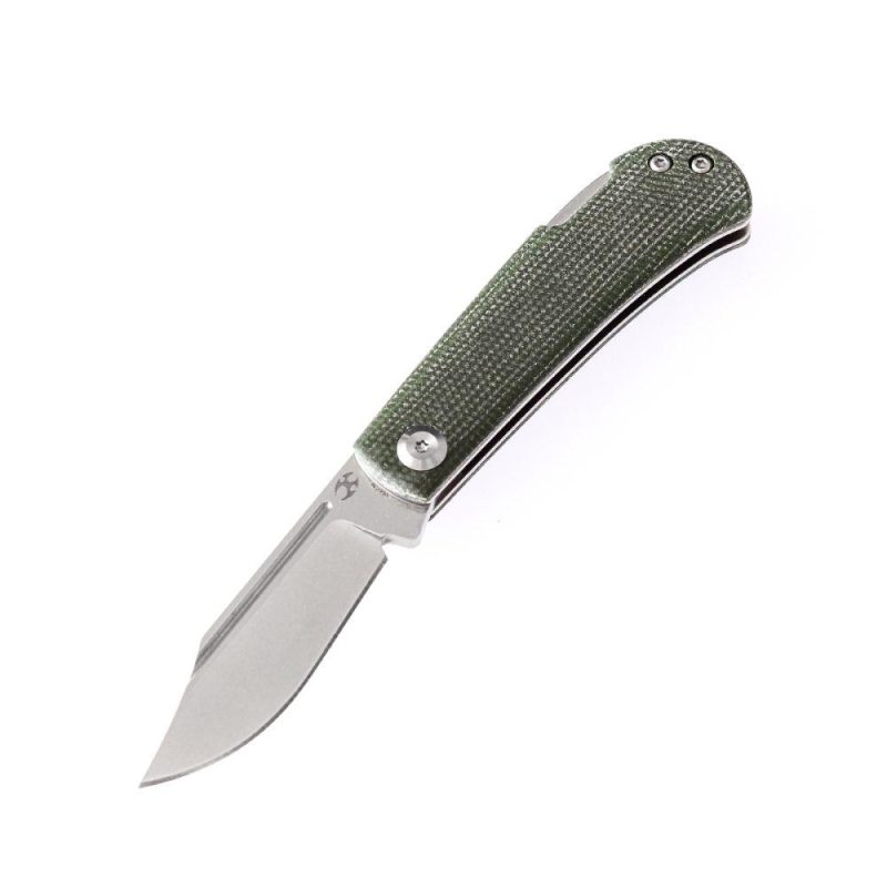 Wedge Back Lock Knife Green Micarta Handle (2.45”154CM Blade) Nick Swan Design-T2026B4 Green | Folding Pocket Knives