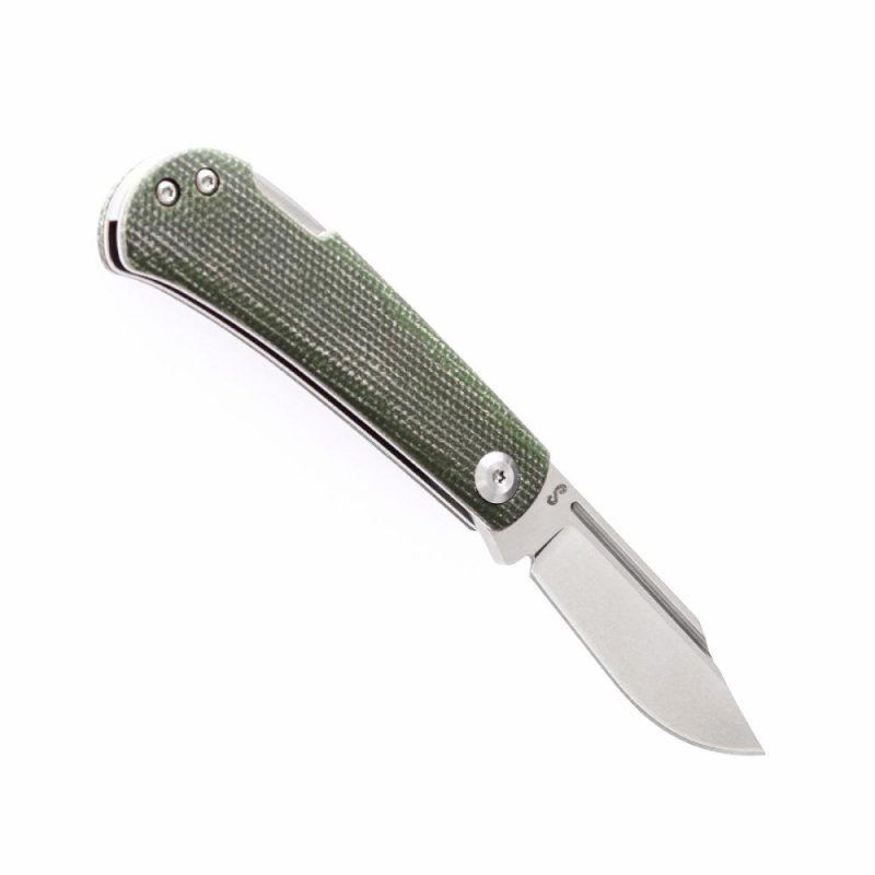 Wedge Back Lock Knife Green Micarta Handle (2.45”154CM Blade) Nick Swan Design-T2026B4 Green | Folding Pocket Knives