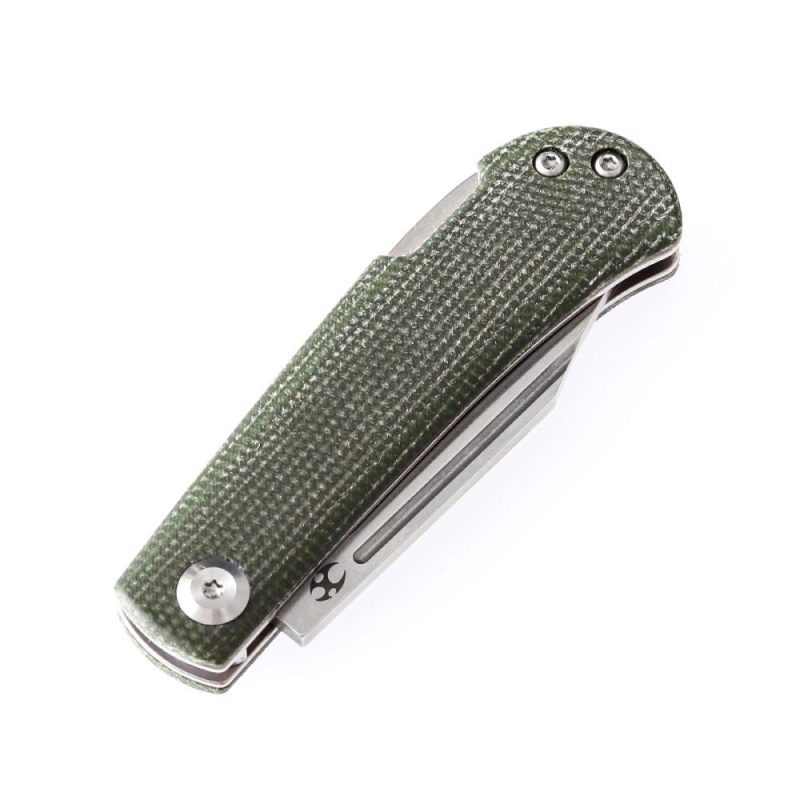 Wedge Back Lock Knife Green Micarta Handle (2.45”154CM Blade) Nick Swan Design-T2026B4 Green | Folding Pocket Knives