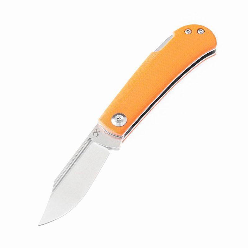 Wedge Back Lock Knife Orange G10 Handle (2.45” 154CM Blade) Nick Swan Design-T2026B8 Orange | Folding Pocket Knives