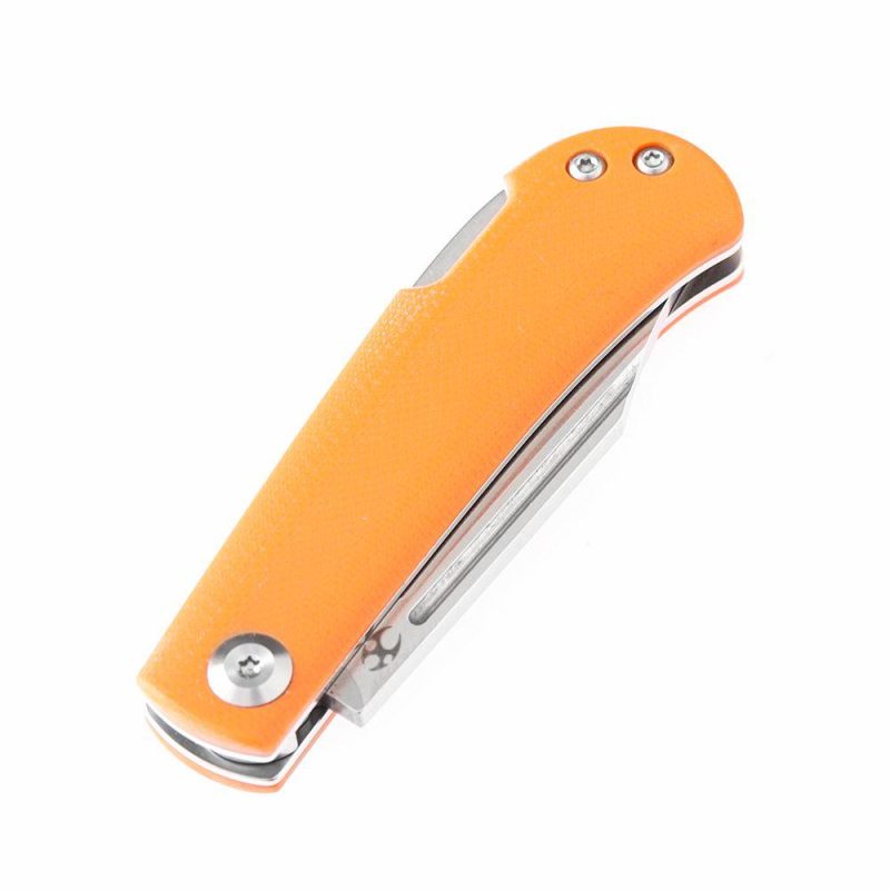 Wedge Back Lock Knife Orange G10 Handle (2.45” 154CM Blade) Nick Swan Design-T2026B8 Orange | Folding Pocket Knives