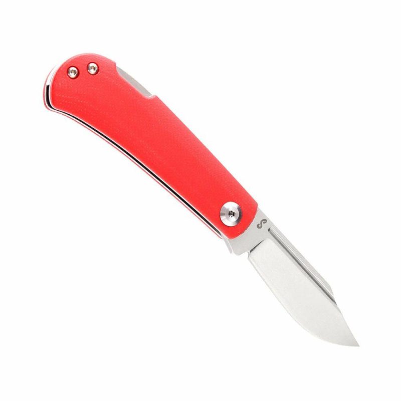 Wedge Back Lock Knife Red G10 Handle (2.45” 154CM Blade) Nick Swan Design-T2026B2 Red | Folding Pocket Knives