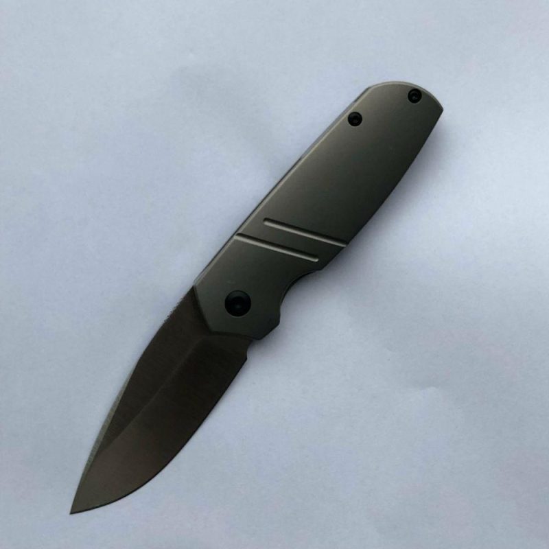 Turaco K2049A1 Satin CPM-S35VN Blade Bead Blasted Titanium Handle Jared Price Design Gray | Folding Pocket Knives