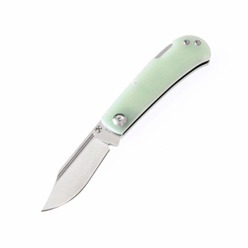 Wedge Back Lock Knife Natural G10 Handle (2.45” 154CM Blade) Nick Swan Design-T2026B6 Jade | Folding Pocket Knives