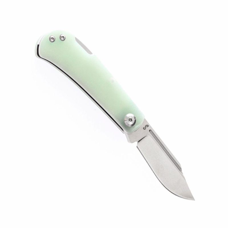 Wedge Back Lock Knife Natural G10 Handle (2.45” 154CM Blade) Nick Swan Design-T2026B6 Jade | Folding Pocket Knives