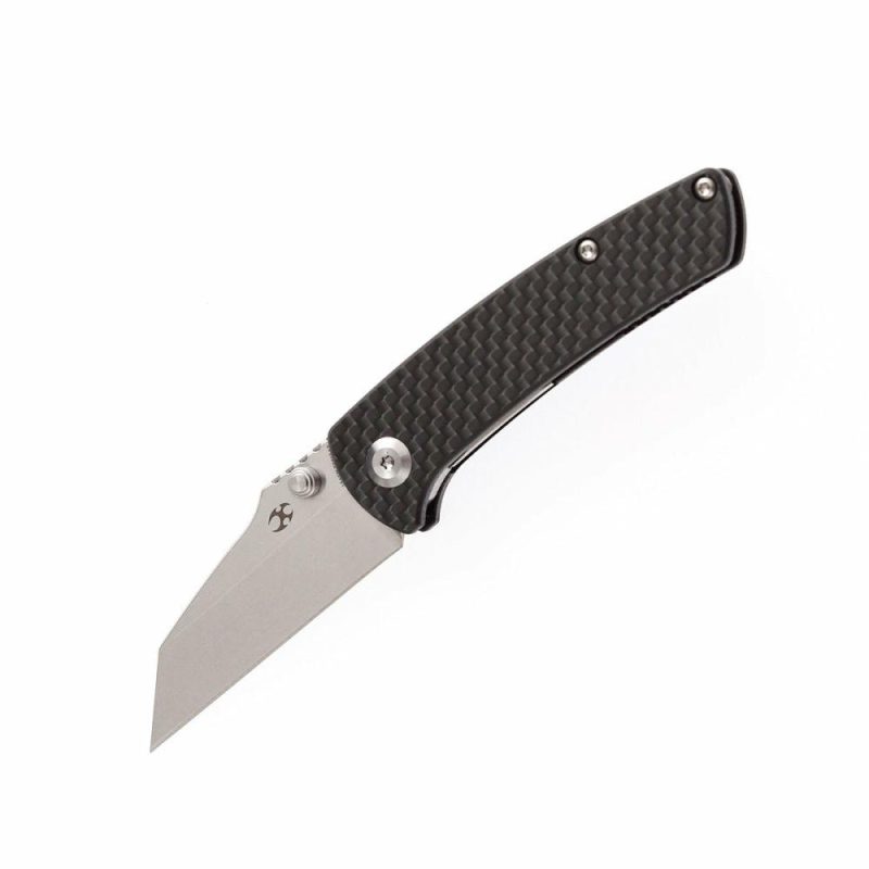 Little Main Street Thumb Studs Knife Carbon Fiber Handle (2.26” 154CM Blade) Dirk Pinkerton Design -T2015A3 | Folding Pocket Knives