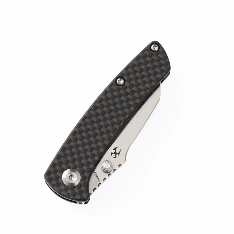 Little Main Street Thumb Studs Knife Carbon Fiber Handle (2.26” 154CM Blade) Dirk Pinkerton Design -T2015A3 | Folding Pocket Knives